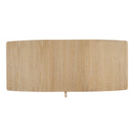 TOPMAX expandable 84 inch dining table set with 24 inch detachable leaves, 6 armless chairs and 2 armchairs  9 pieces natural