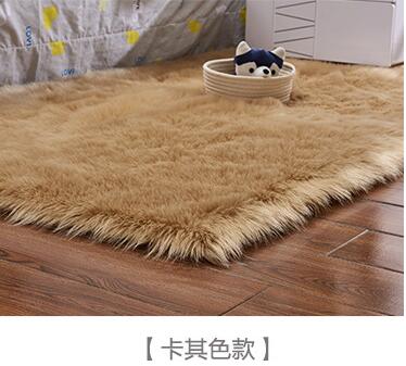 Washable Faux Wool Fluffy Area Rug