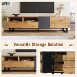 Modern TV Stand for 80'' TV with Double Storage Space