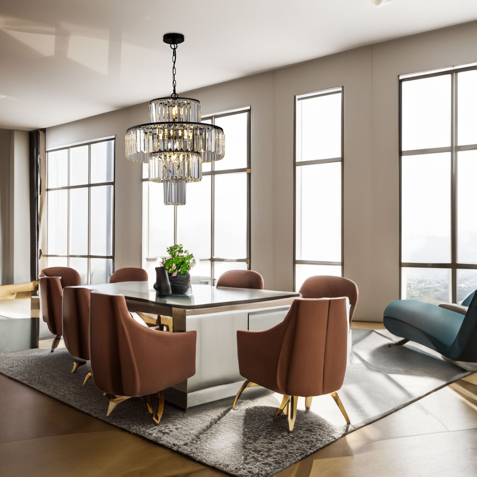 Crystal Luxe Black Chandelier | Midnight Glow Pendant Light | Elegance Black Crystal Fixture | Opulent Noir Chandelier | Modern Radiance Crystal Light | Sleek Crystal Pendant Light | Noir Elegance Hanging Fixture | Aurora Black Crystal Chandelier | Lustrous Black Luxe Pendant