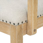 TOPMAX expandable 84 inch dining table set with 24 inch detachable leaves, 6 armless chairs and 2 armchairs  9 pieces natural