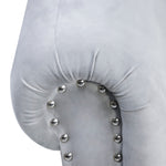 Grey Chaise Lounge Indoor Velvet Lounge Chair for Bedroom with Storage & Pillow Modern Upholstered Rolled Arm Chase Lounge