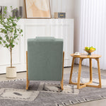 Rocking Chair Upholstered Fabric Rocking Armchair Indoor with High Backrest Glider Chairs and Lumbar Pillow for Living Room