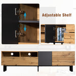Modern TV Stand for 80'' TV with Double Storage Space