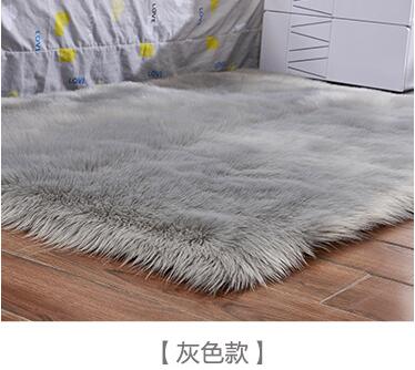 Washable Faux Wool Fluffy Area Rug