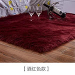 Washable Faux Wool Fluffy Area Rug