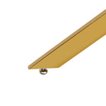 TEMPERED CLEAR GLASS GOLDEN LEG DINNING TABLE 63"