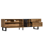 Modern TV Stand for 80'' TV with Double Storage Space